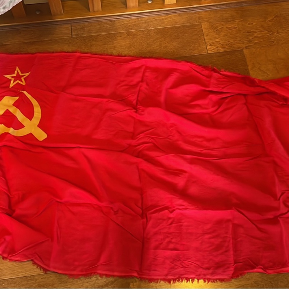 The last Soviet Union (USSR)-era flag